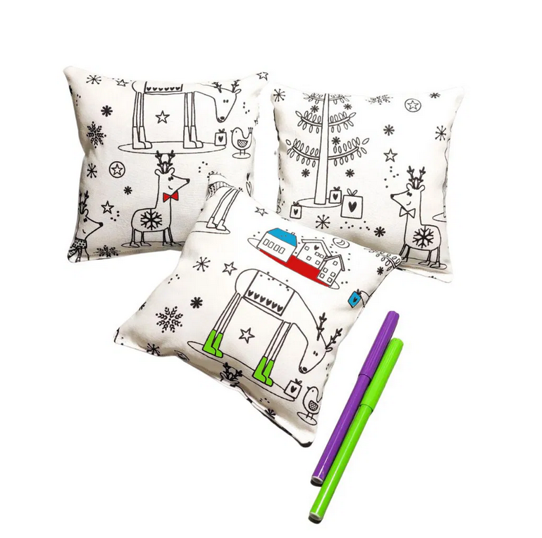 Μαξιλαράκια ζωγραφικής color me χριστουγεννιάτικα